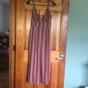 Orange and white jumpsuit